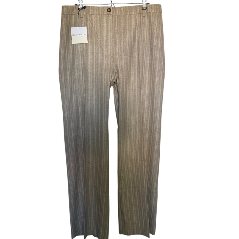 NWT Bernard Zins Joyeux Stripe Wide Leg Trousers Pants